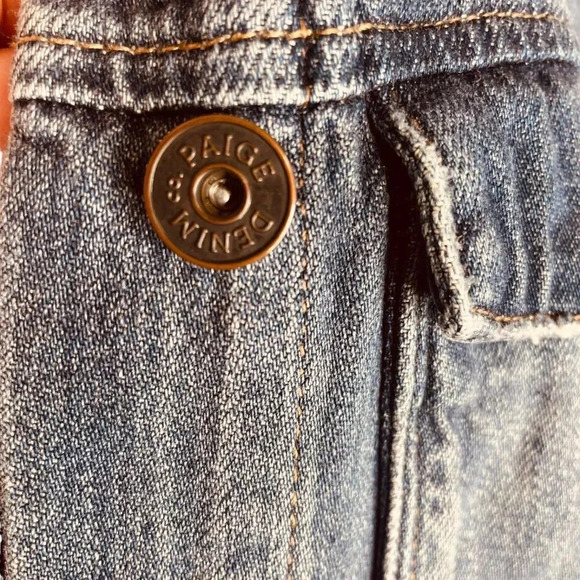 Paige Light Washed Distressed Denim Jean Jacket - Picture 8 of 10